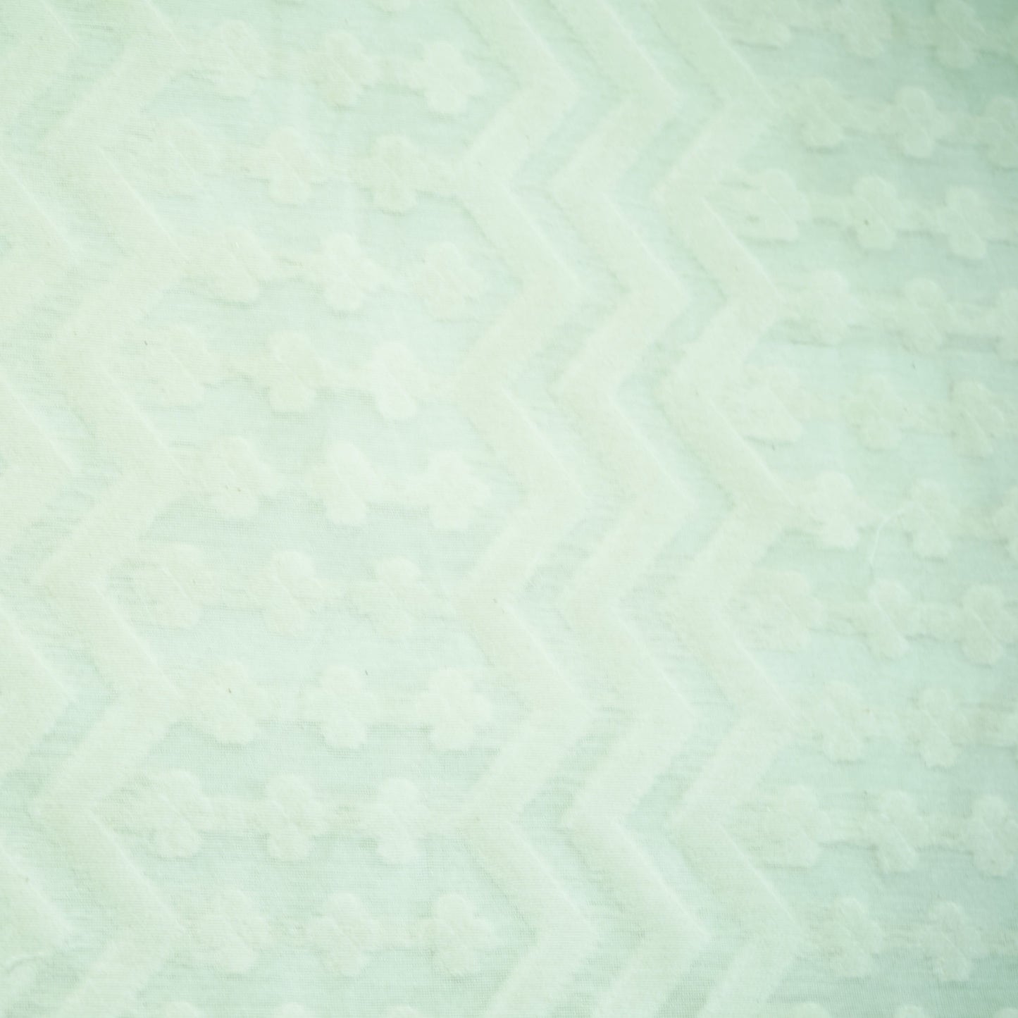 Off White Floral Handloom Dyeable Cotton Staple Fabric