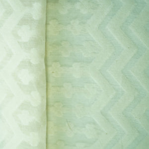 Off White Floral Handloom Dyeable Cotton Staple Fabric