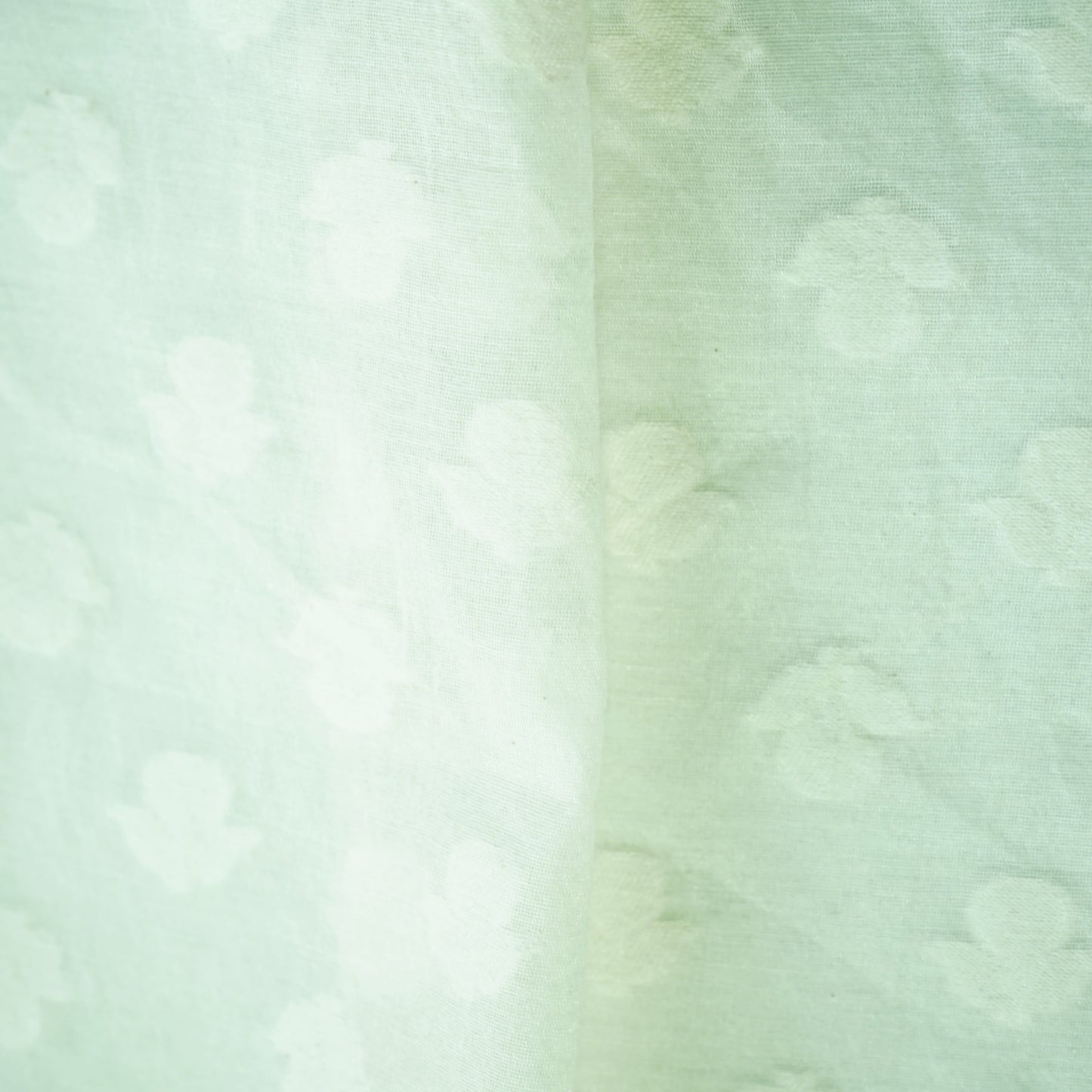 Off White Buti Handloom Dyeable Cotton Staple Fabric