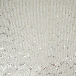 White Dyeable Sequins Embroidery Georgette Fabric DR-32402 - TradeUNO