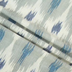 Grey Ikkat Print Cotton Fabric 19941