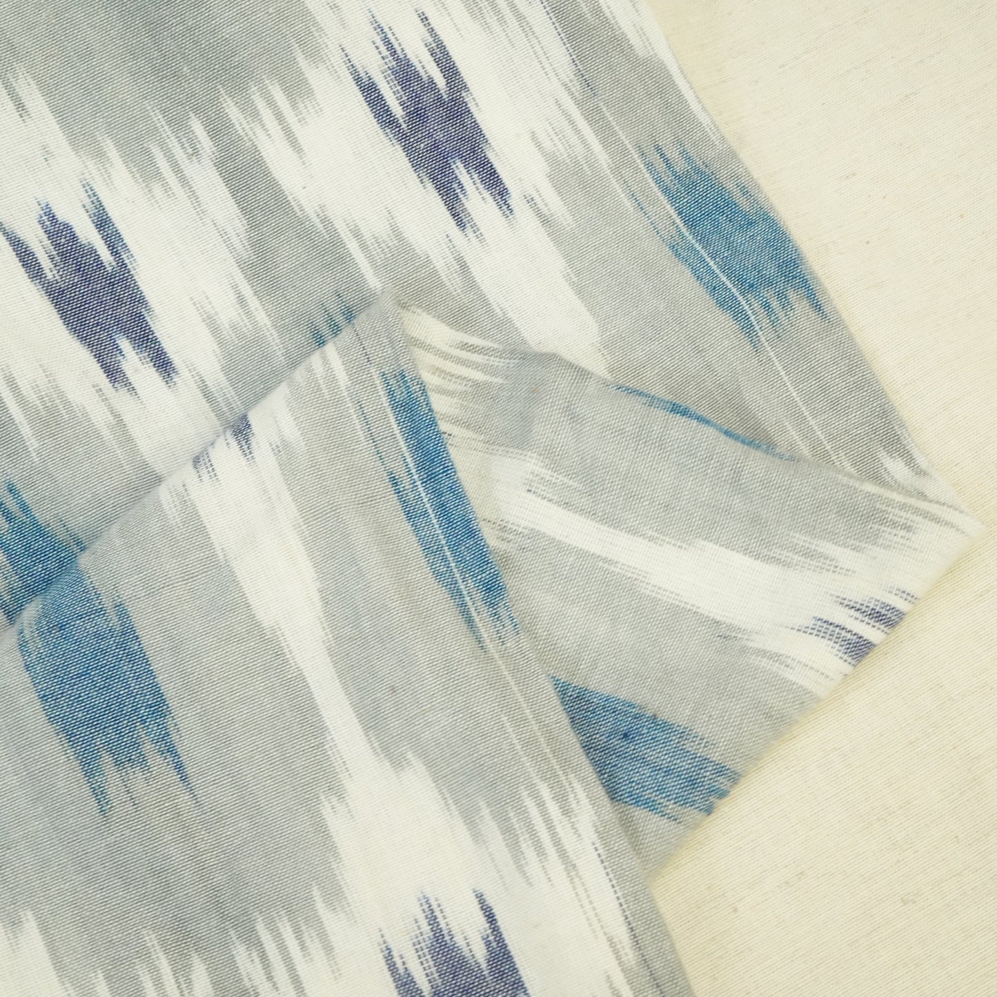 Grey Ikkat Print Cotton Fabric 19941