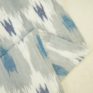 Grey Ikkat Print Cotton Fabric 19941