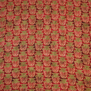 Red Abstract Print Muslin Fabric 15728