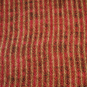 Red Bail Print Muslin Fabric 15716