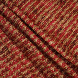 Red Bail Print Muslin Fabric 15716