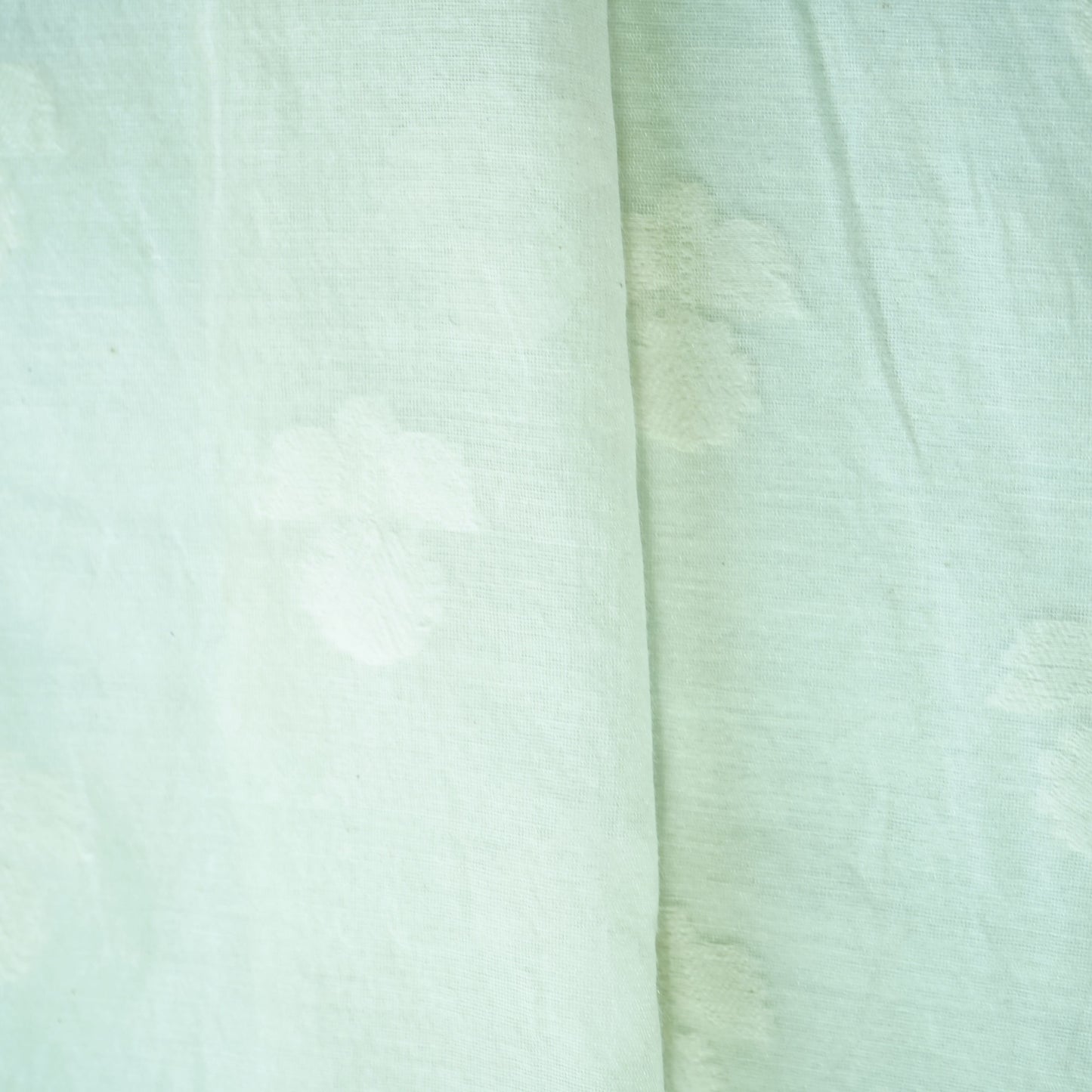 Off White Floral Buti Handloom Dyeable Cotton Staple Fabric