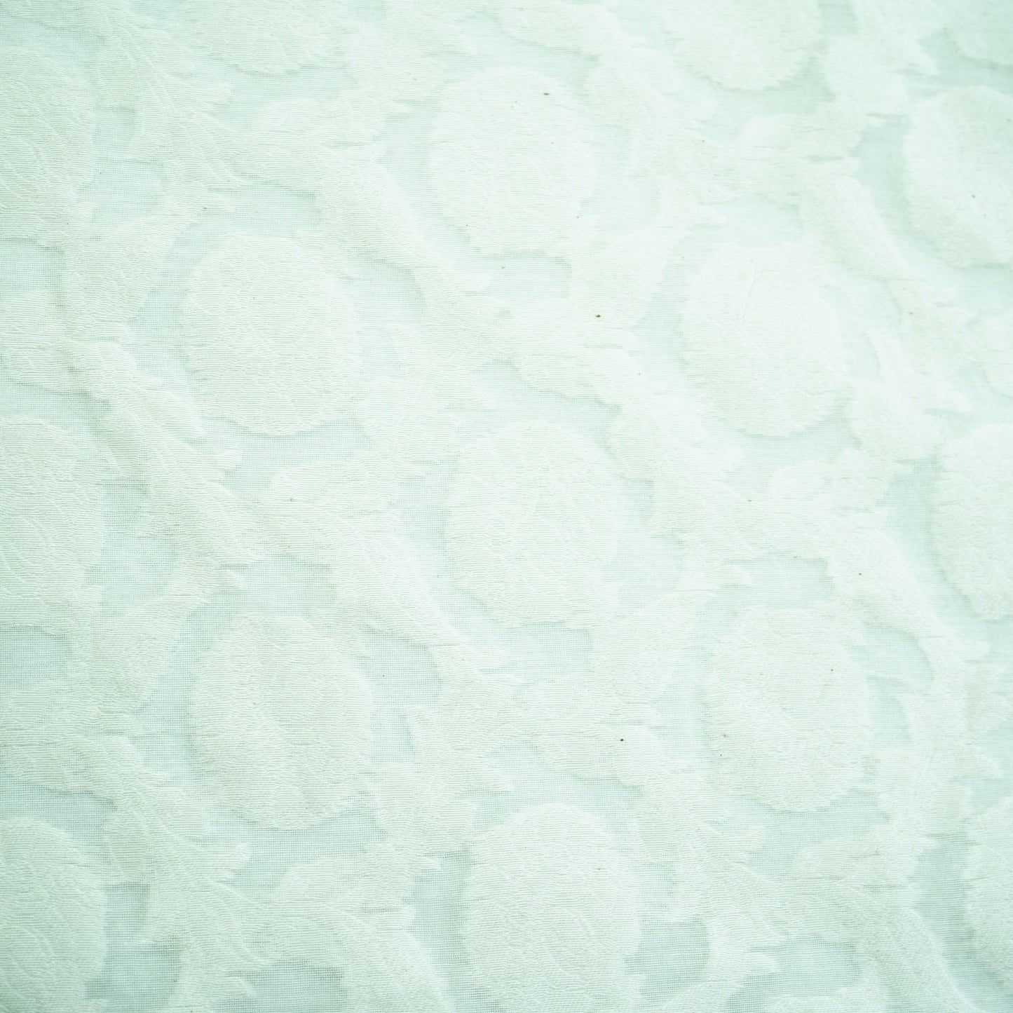 Off White Floral Traditional Handloom Dyeable Cotton Staple Fabric
