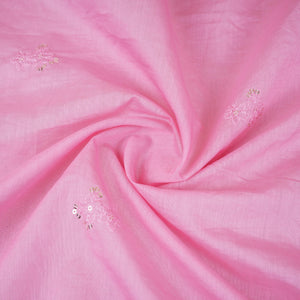 Pink Embroidery Chanderi Dupatta DC-30342 - TradeUNO