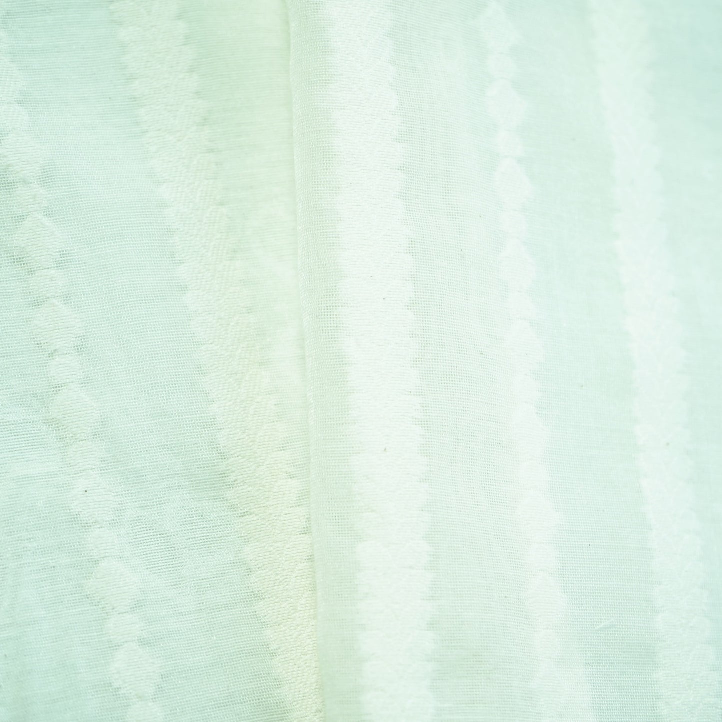Off White Traditional Stripes Handloom Dyeable Cotton Staple Fabric