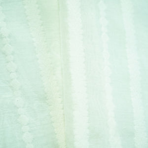 Off White Traditional Stripes Handloom Dyeable Cotton Staple Fabric