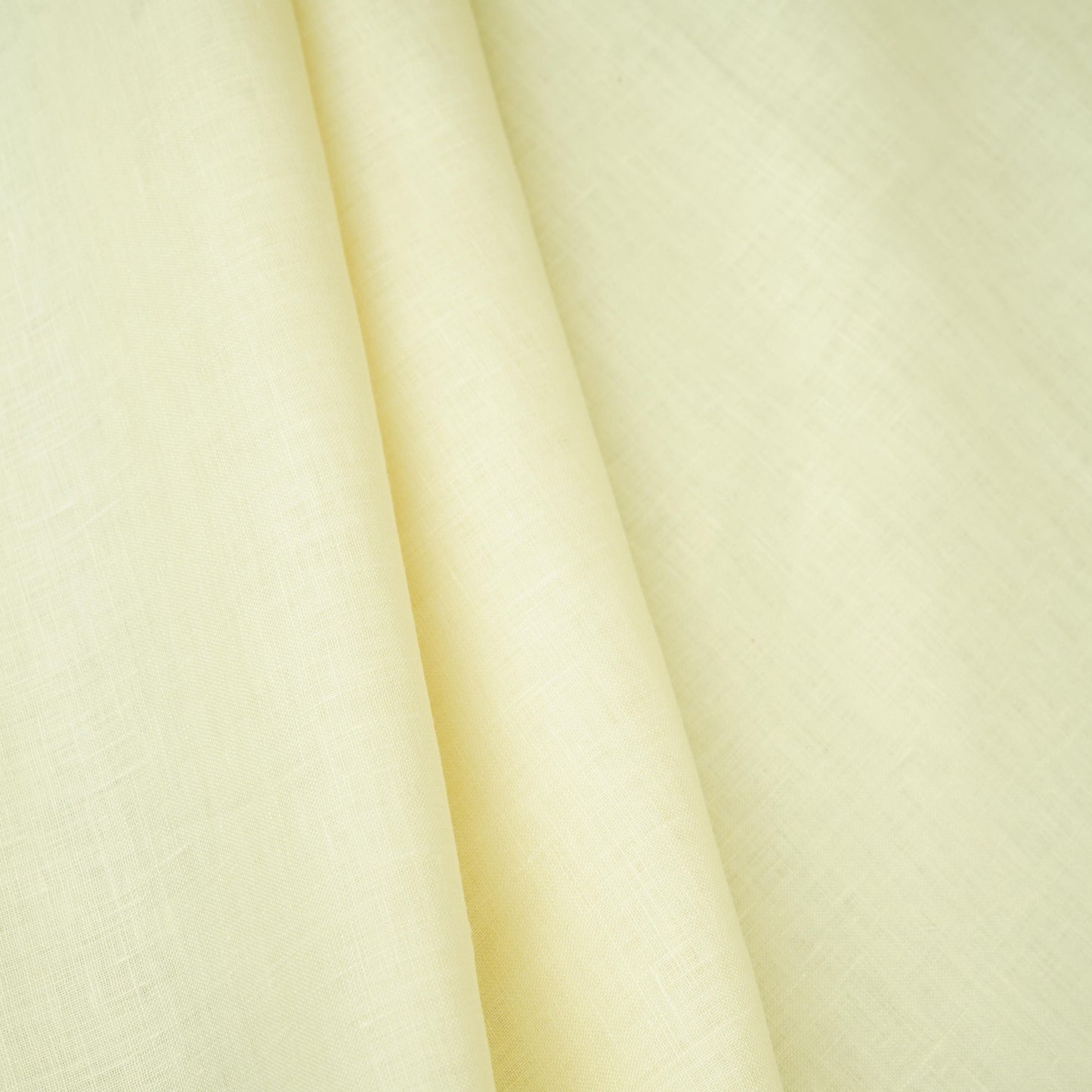 Light Yellow Solid Pure Linen 60 Lea Fabric UT-30493