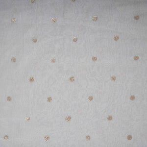 Off White Buti Dyeable Shimmer Georgette Fabric STF-30653 - TradeUNO