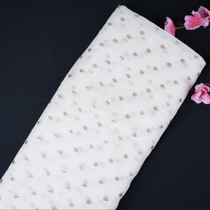 White Dyeable Georgette Fabric STF-30654 - TradeUNO