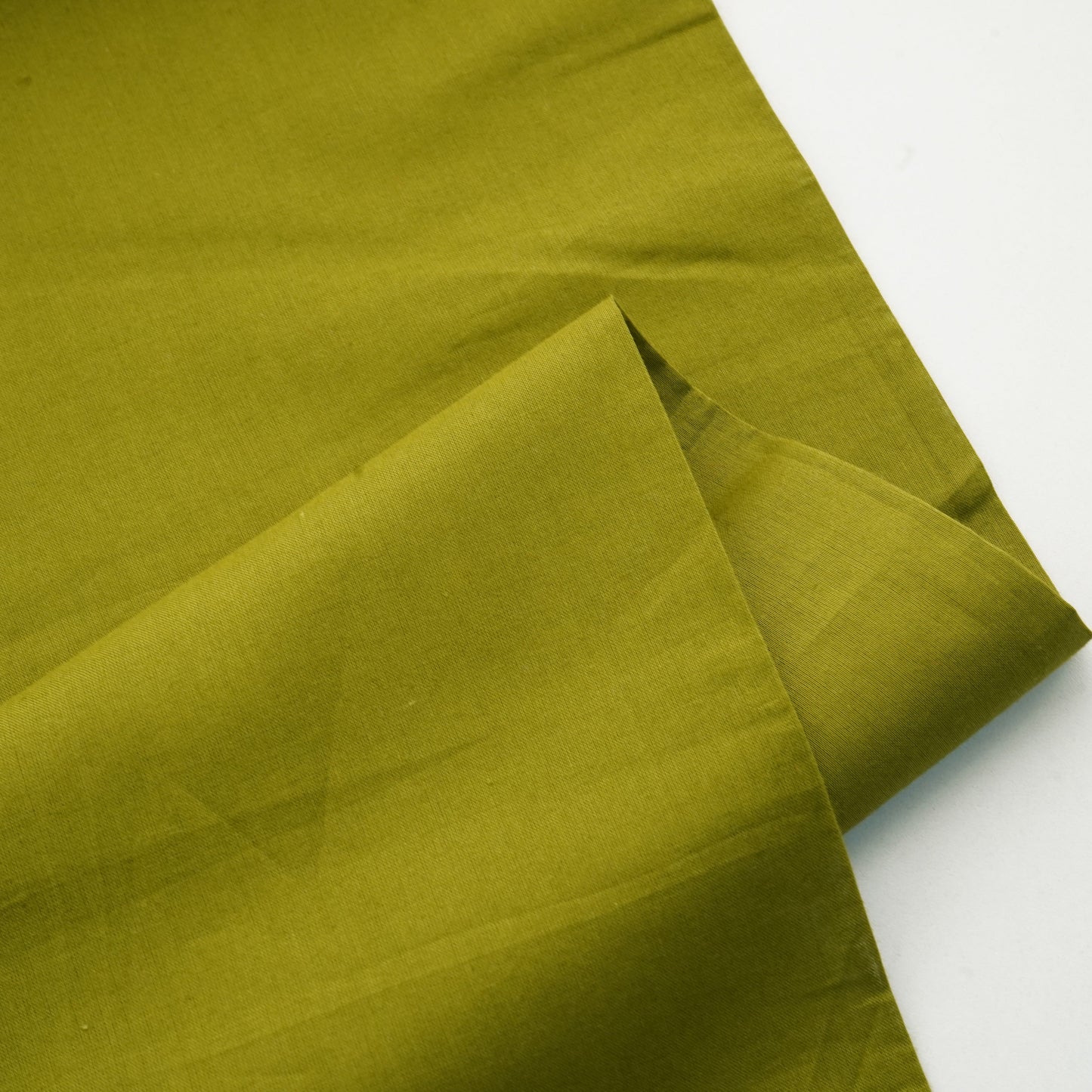 Green Solid Cotton Mulmul Fabric 17737
