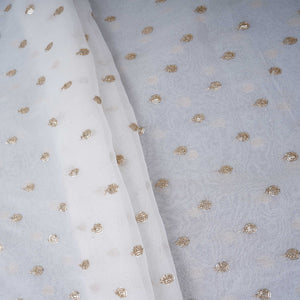 White Dyeable Georgette Fabric STF-30654 - TradeUNO