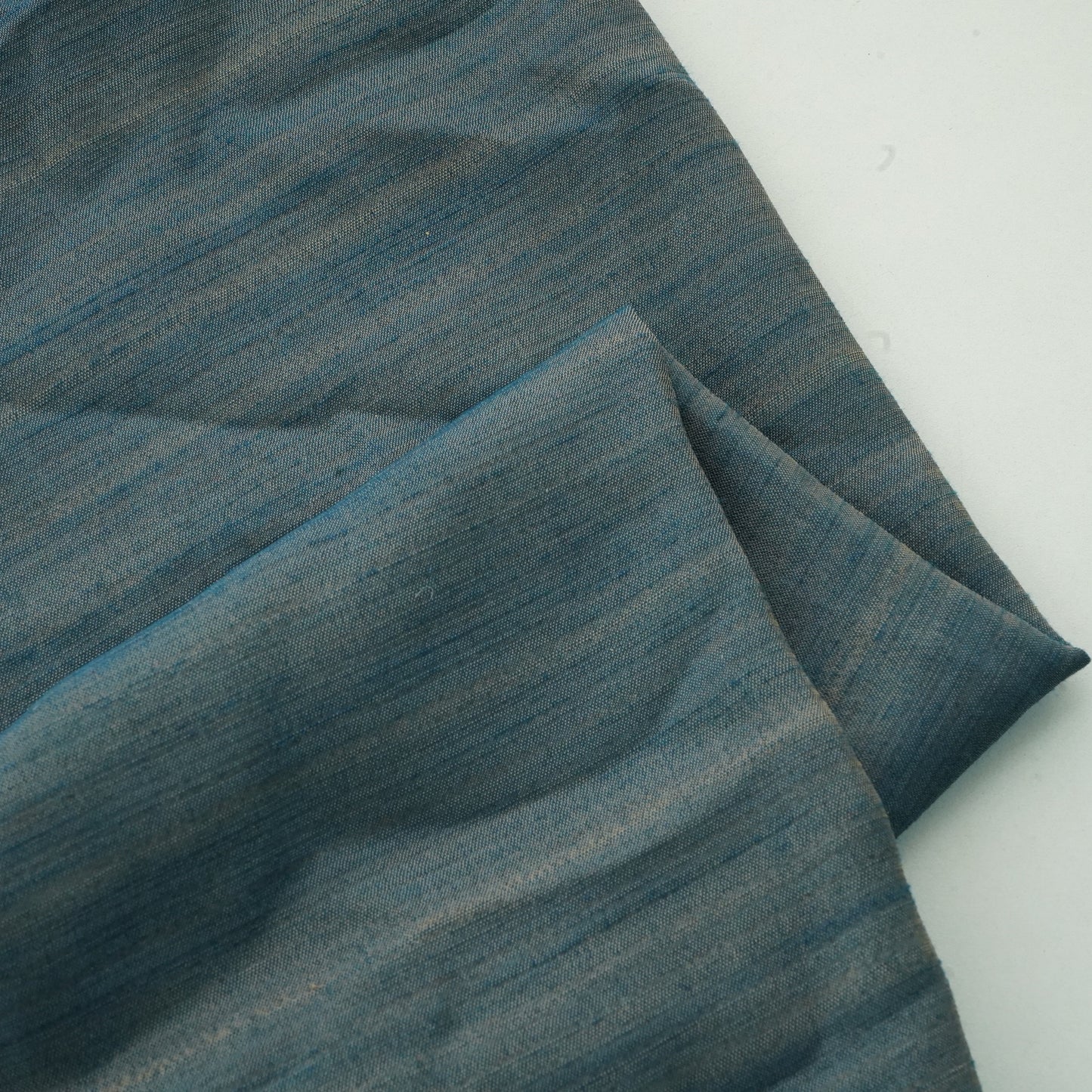 Blue Solid Bemberg Silk Fabric 14936