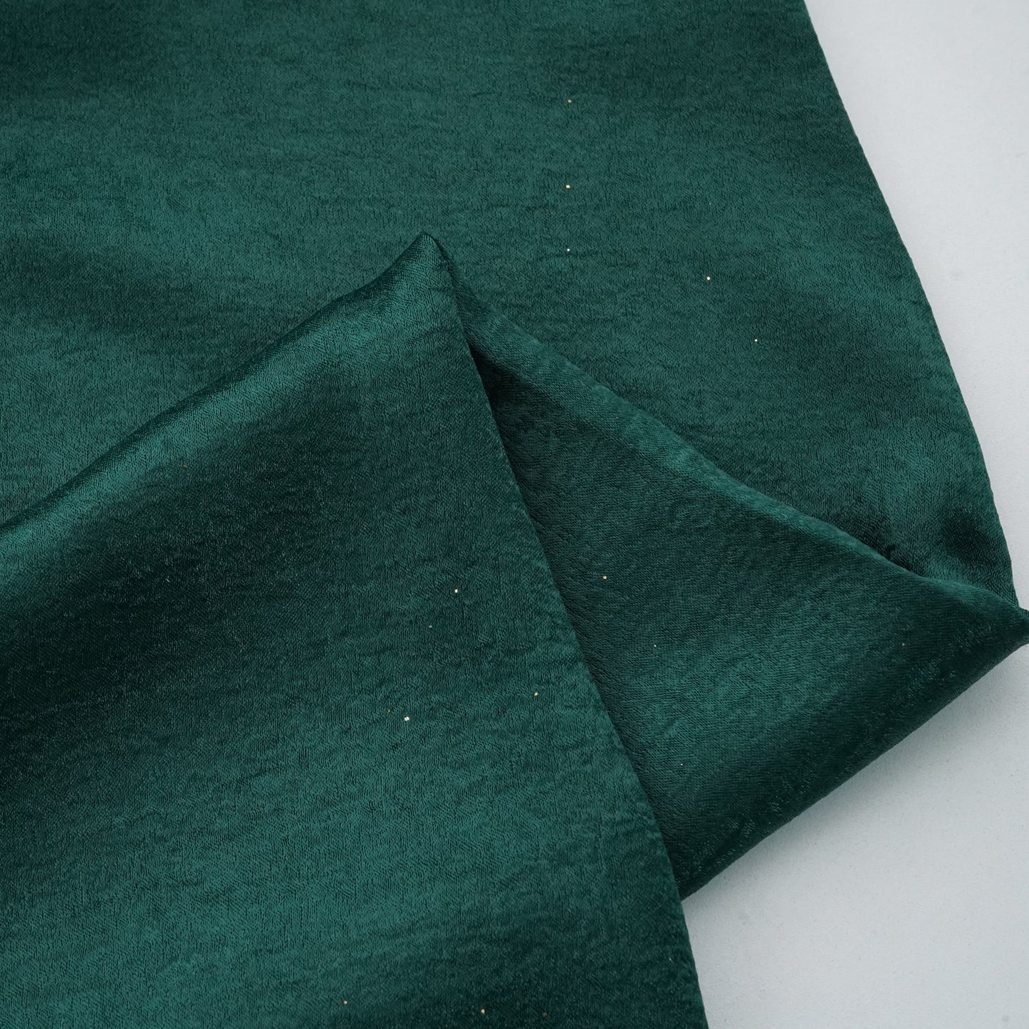 Dark Green Solid Chanderi Velvet Fabric 18416