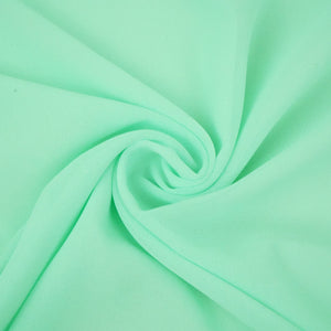 Mint Green Solid 60Gm Georgette Fabric SSMG-34 - TradeUNO