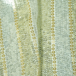 Silver & Gold Dyeable Sequins Embroidery Georgette Fabric