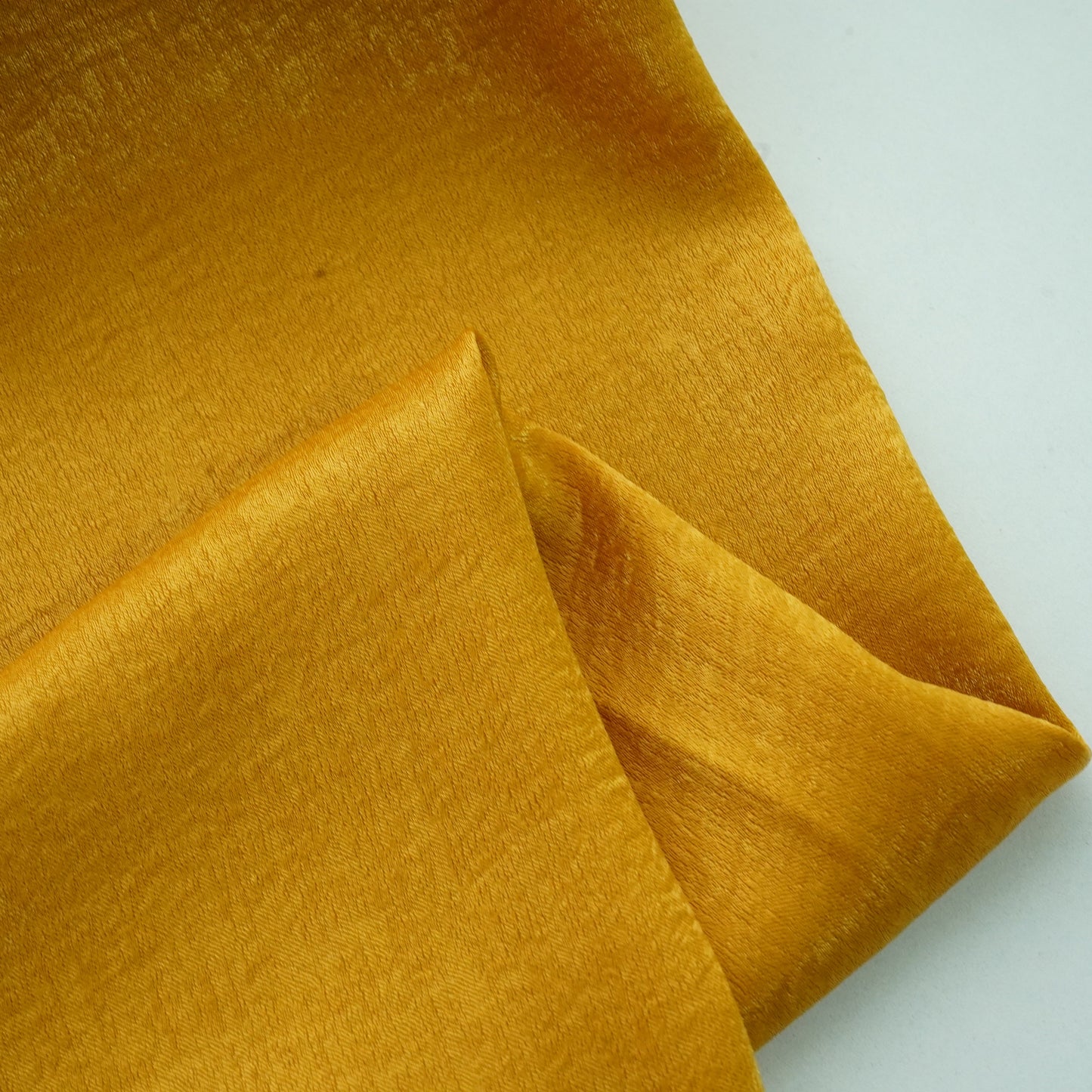 Mustard Solid Chanderi Velvet Fabric 18421