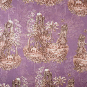 Lilac Traditional Print Muslin Fabric MT-29398