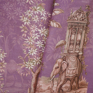 Lilac Traditional Print Muslin Fabric MT-29398