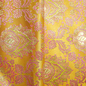 Mustard Tanchui Silk Fabric