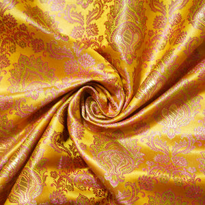 Mustard Tanchui Silk Fabric