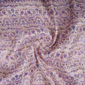 Off White Stripes Meenakari Dola Jacquard Fabric SGS-30711 - TradeUNO