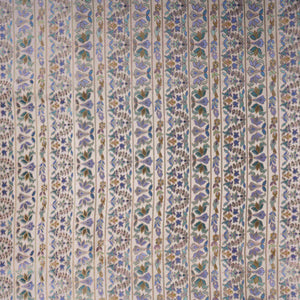 Ivory Stripes Meenakari Dola Jacquard Fabric SGS-30713 - TradeUNO