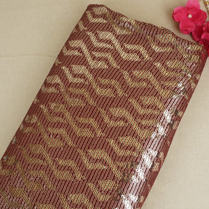 Maroon Sequins embroidery Georgette Fabric WI-29171 - TradeUNO