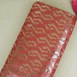 Red Sequins embroidery Georgette Fabric WI-29170 - TradeUNO