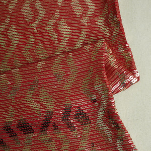 Red Sequins embroidery Georgette Fabric WI-29170 - TradeUNO