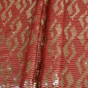 Red Sequins embroidery Georgette Fabric WI-29170 - TradeUNO
