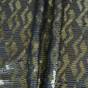 Blue Sequins embroidery Georgette Fabric WI-29173 - TradeUNO
