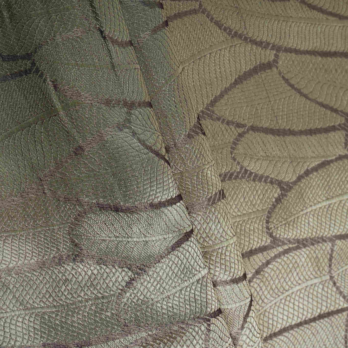 Purple With Silver Gold Zari Work Tissue Fabric CW-32593