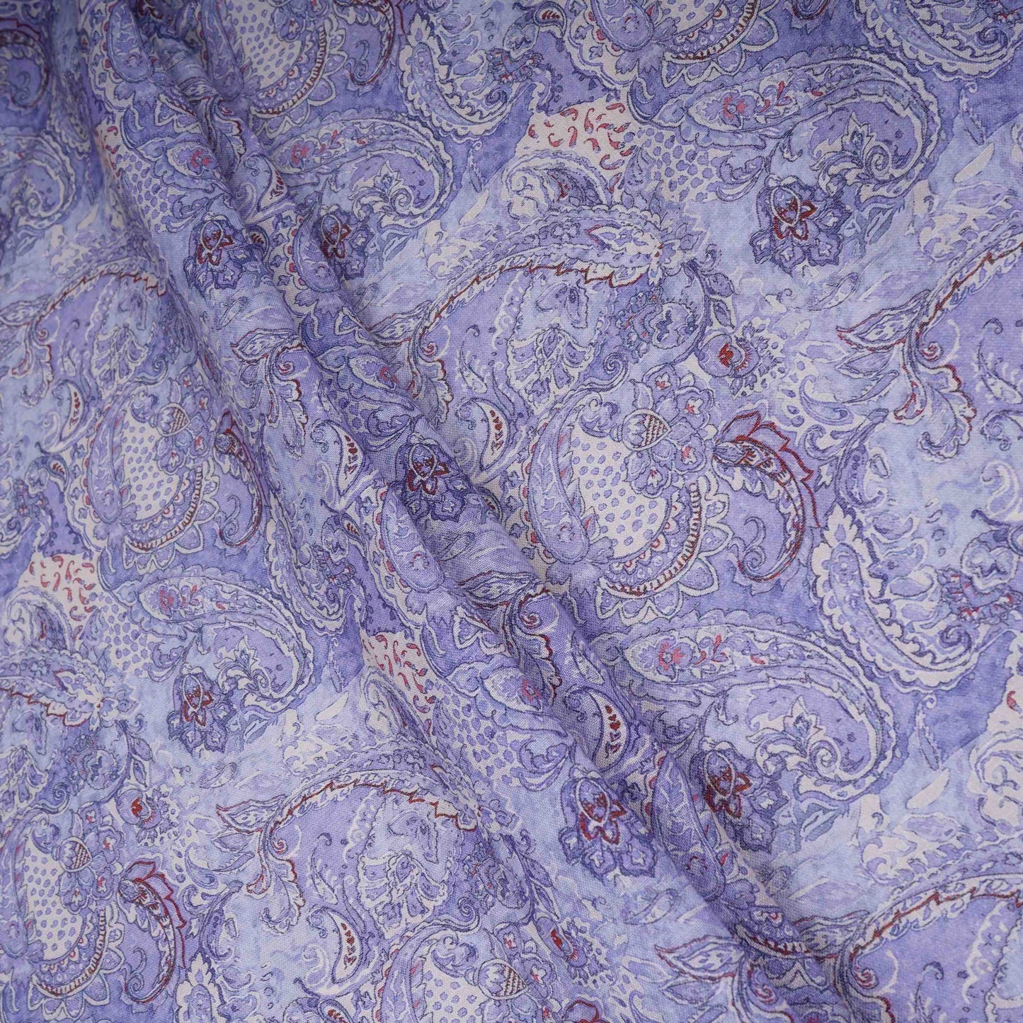 Lavender Floral Print Cotton Linen Fabric RT-30976