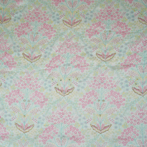 Purple Floral Cutdana Embroidery Chinnon Fabric VF-30630 - TradeUNO