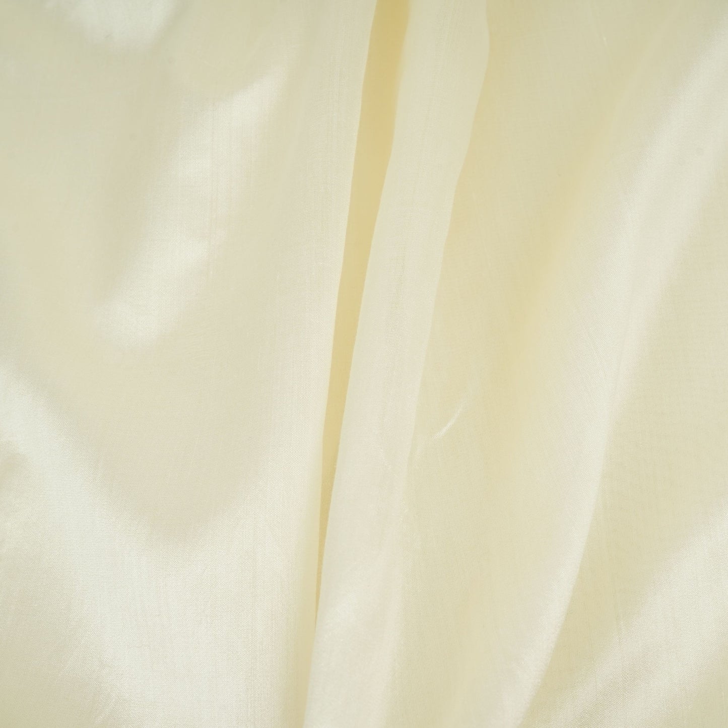 Off White Dyeable Zari Border Work Chiniya Silk Fabric CW-32582
