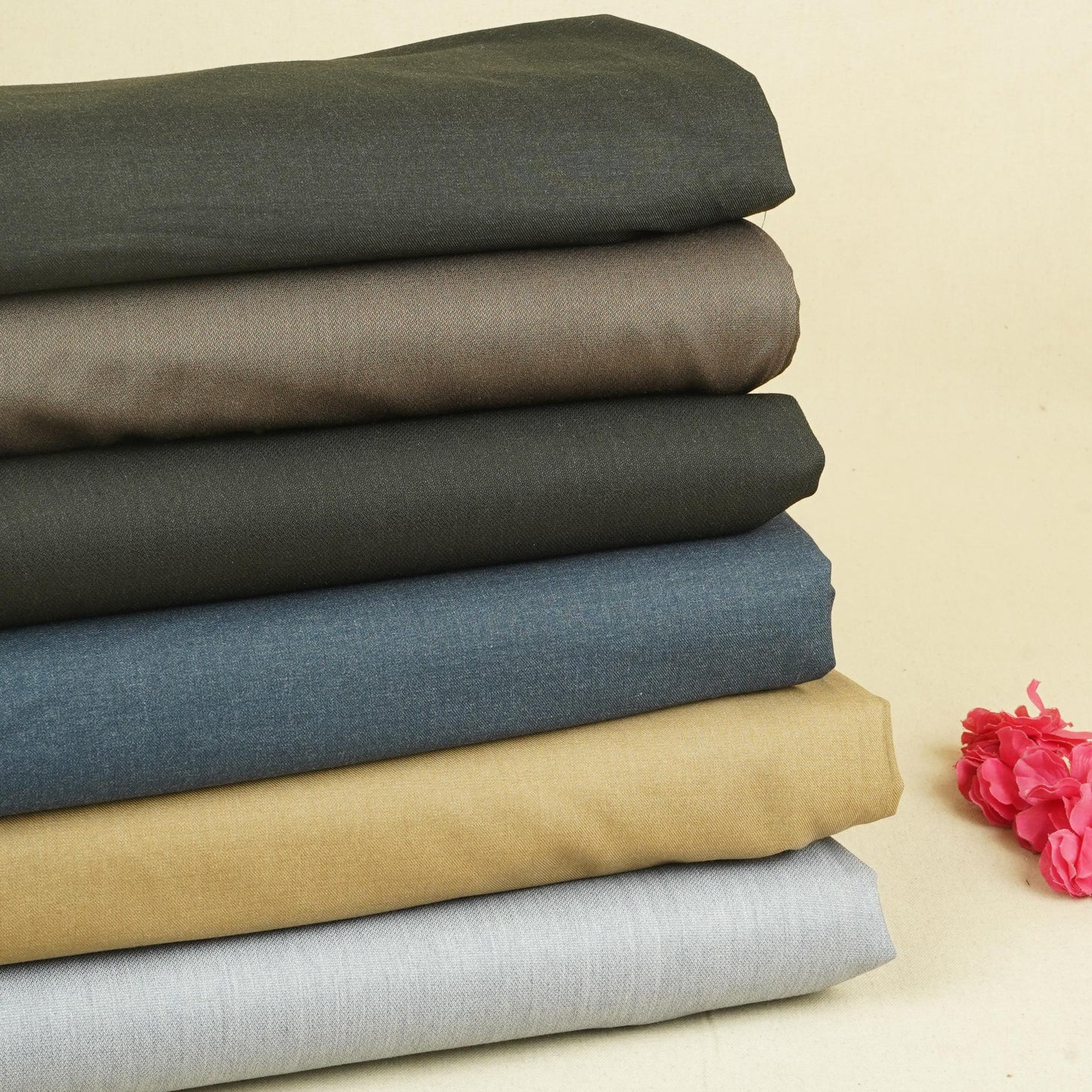 Black Solid Suiting Fabric MF-29419