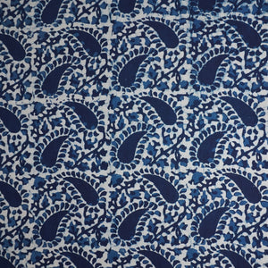 Indigo with White Dabu Print Cotton Fabric DH-29455 - TradeUNO
