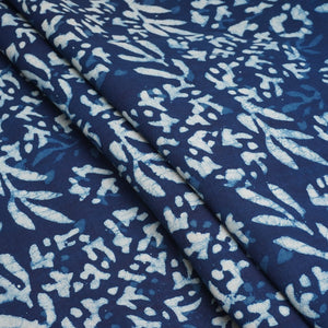 Indigo with White Dabu Print Cotton Fabric DH-29457 - TradeUNO