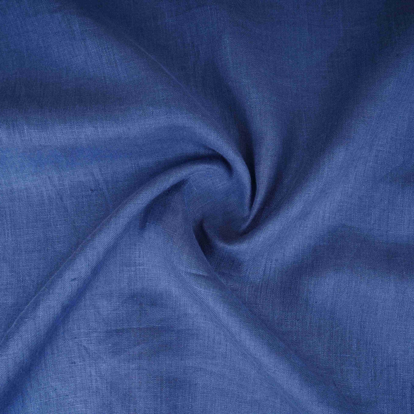 Denim Blue Solid Pure Linen 60 Lea Fabric UT-30491