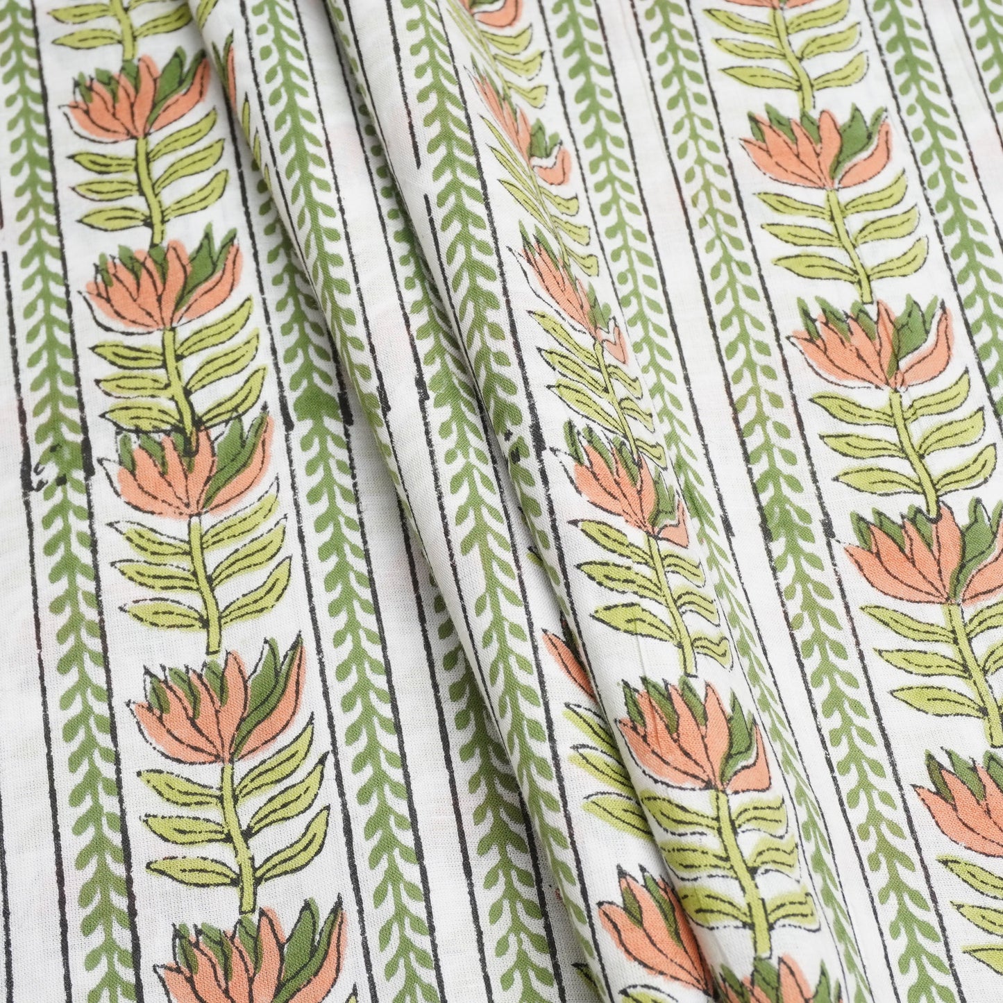 Lavender Handblock Print Cotton Fabric DH-29431