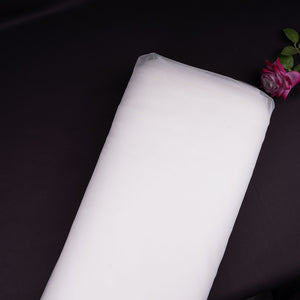White Solid Butterfly Net Fabric KCJF-30692 - TradeUNO