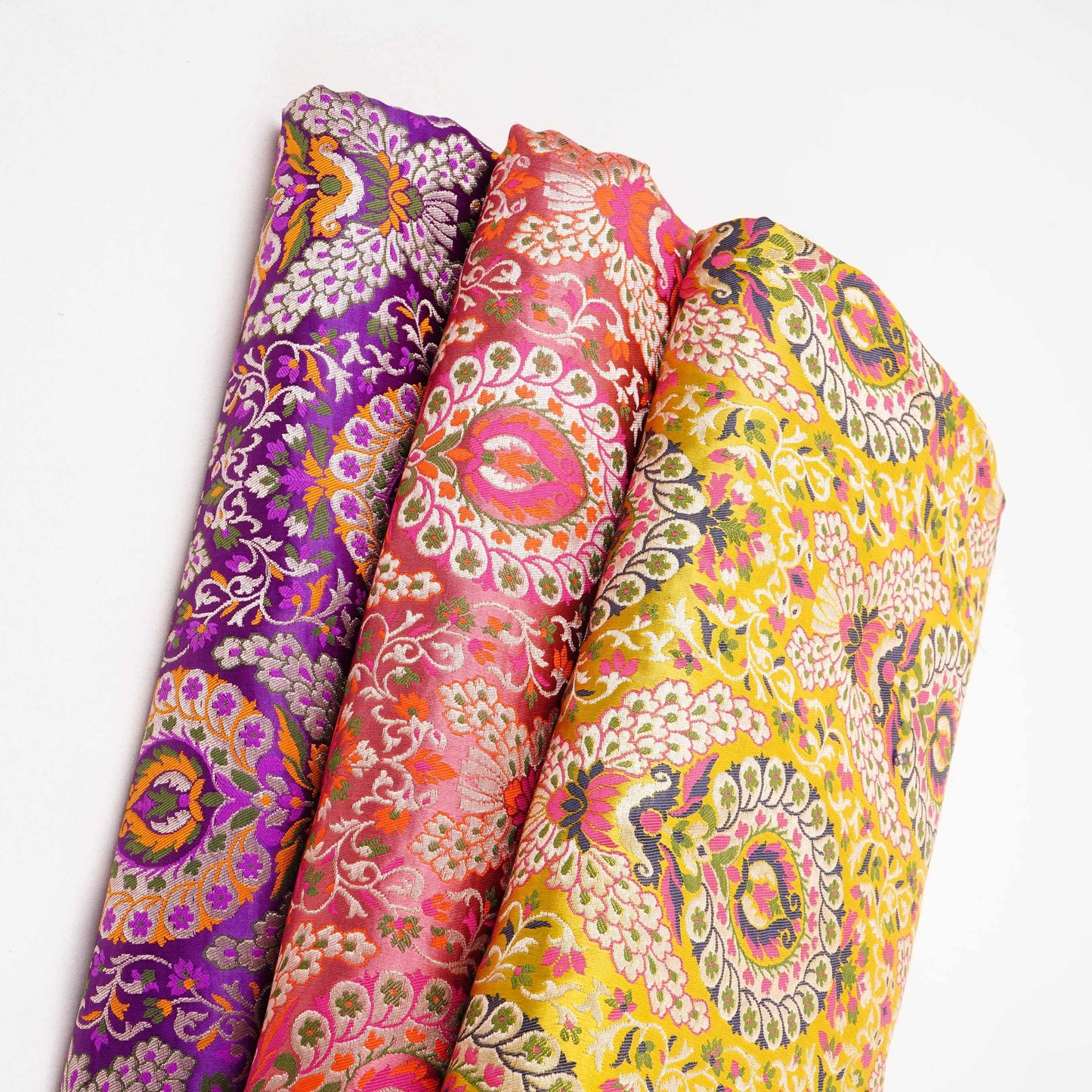 Purple Kimkhab Brocade Fabric HMSS-32799