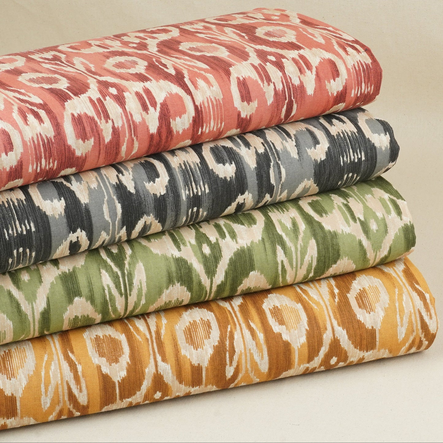Peach Ikkat Print Cotton Fabric SN-29495