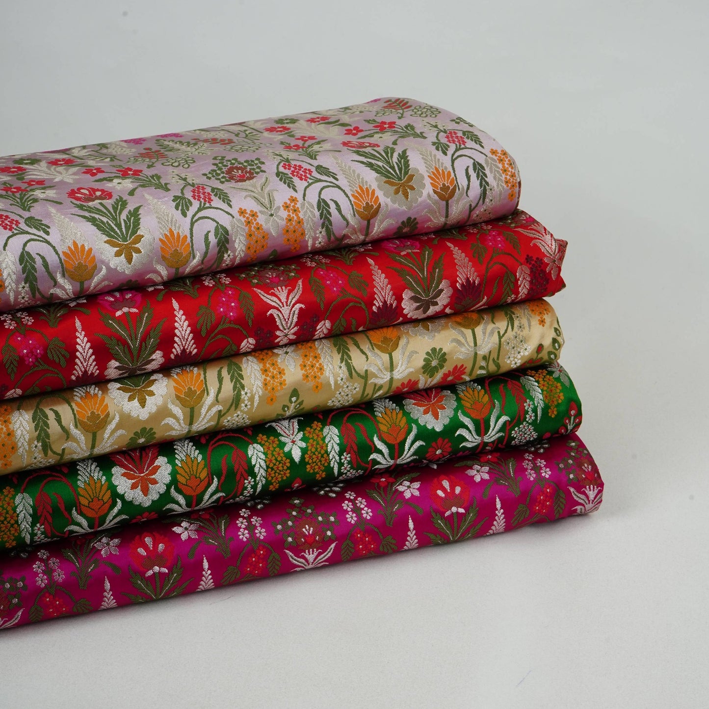 Beige Kimkhab Brocade Fabric HMSS-32790