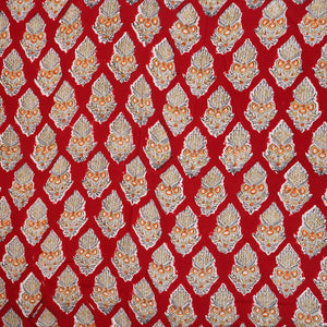 Red floral print Modal Satin Fabric AFI-29541 - TradeUNO